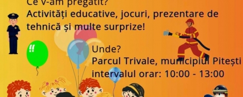 Dragi părinți și bunici: duminică, de 1 Iunie, în Parcul Trivale din Pitești, vă așteaptă activități speciale pentru cei mici!