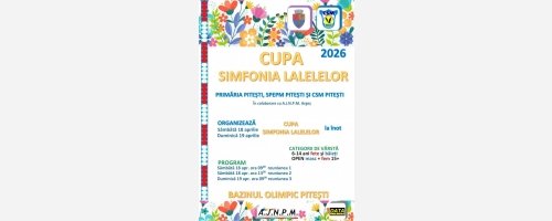 Cupa „Simfonia Lalelelor” la înot – ediția 2026